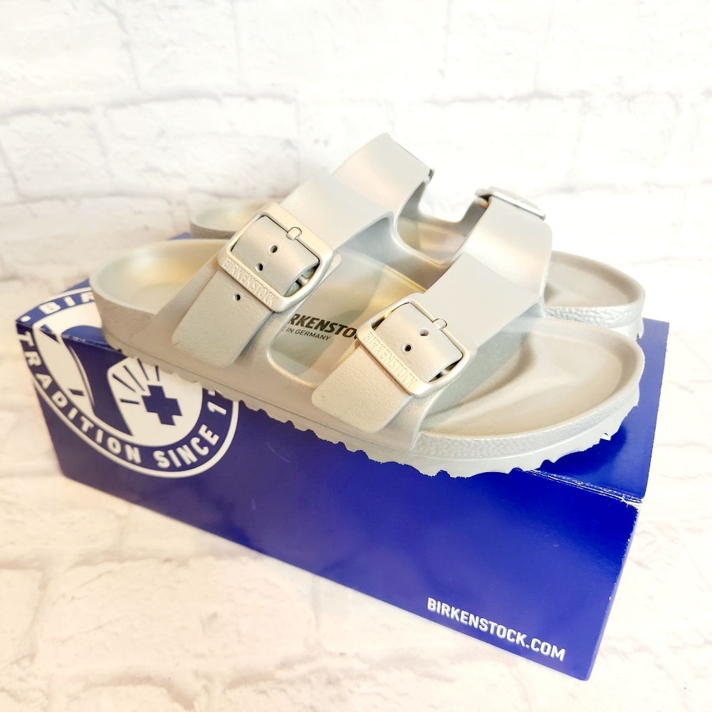 New BIRKENSTOCK EVA Sandals Silver
